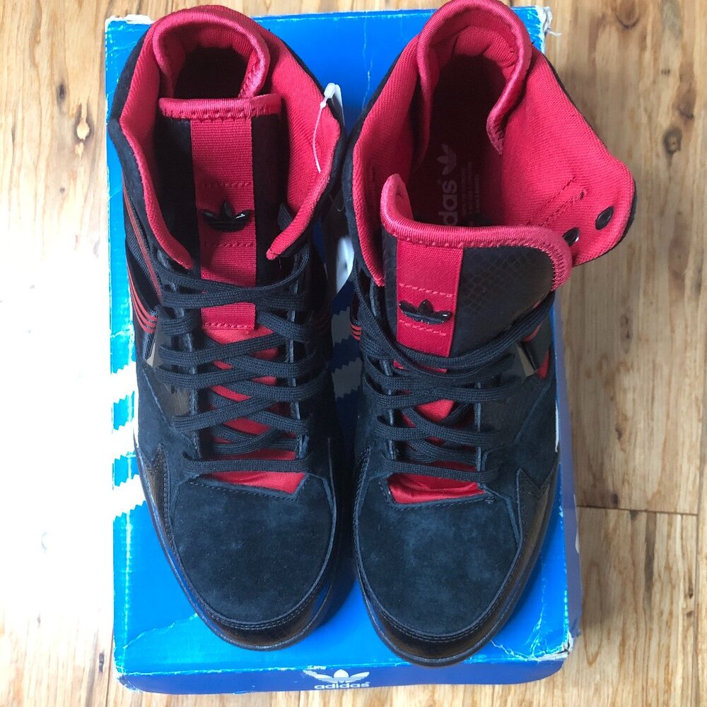 Adidas Originals C-10 Mid Sneakers Black Red | NWT w/ Box